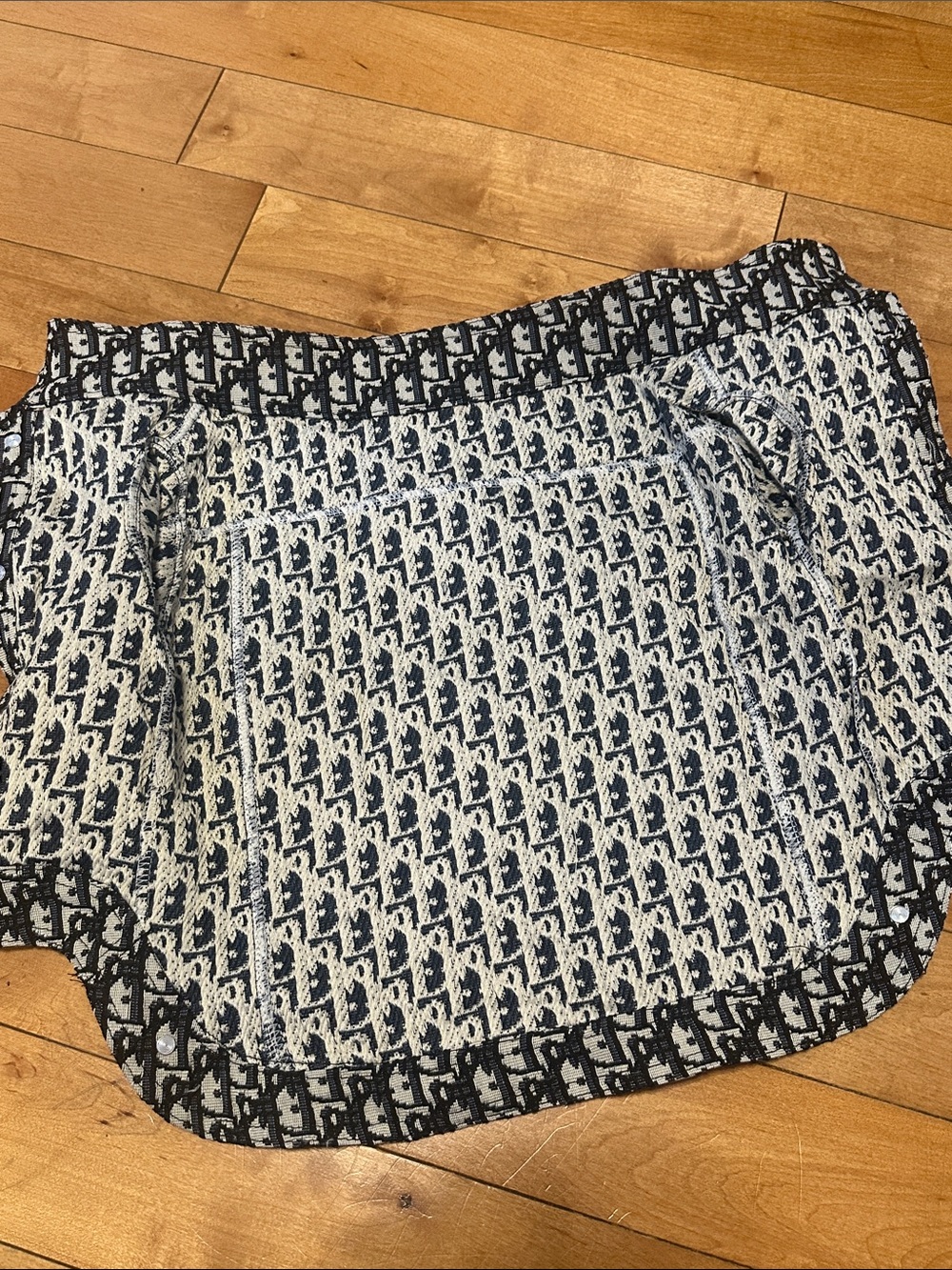 Designer Monogram Button-Up Dog Jacket - Picture 4 of 9